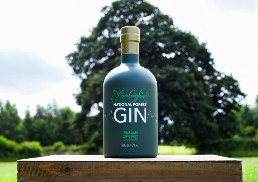 bottle of National Forest gin